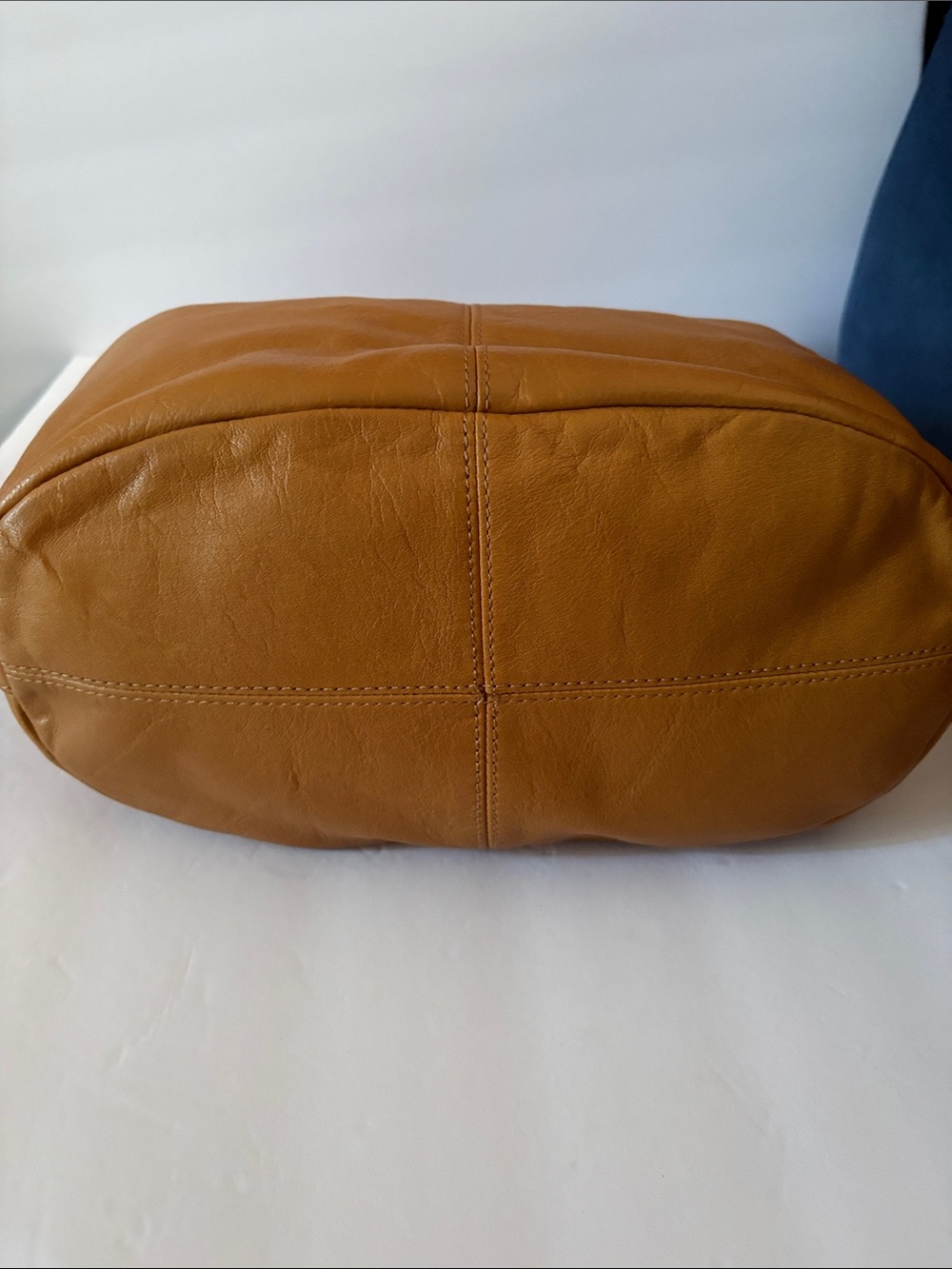 Tignanello Tan Leather Hobo Shoulder Bag Large Slouchy Boho Satchel - Picture 7 of 11